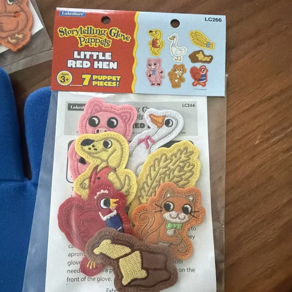 Lakeshore Storytelling Glove 5 Kits Ducks, Frogs, Red Hen, Monkeys, Farm